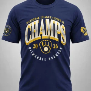 brewers win our way nl central champions 4 peat 2026 t shirt3