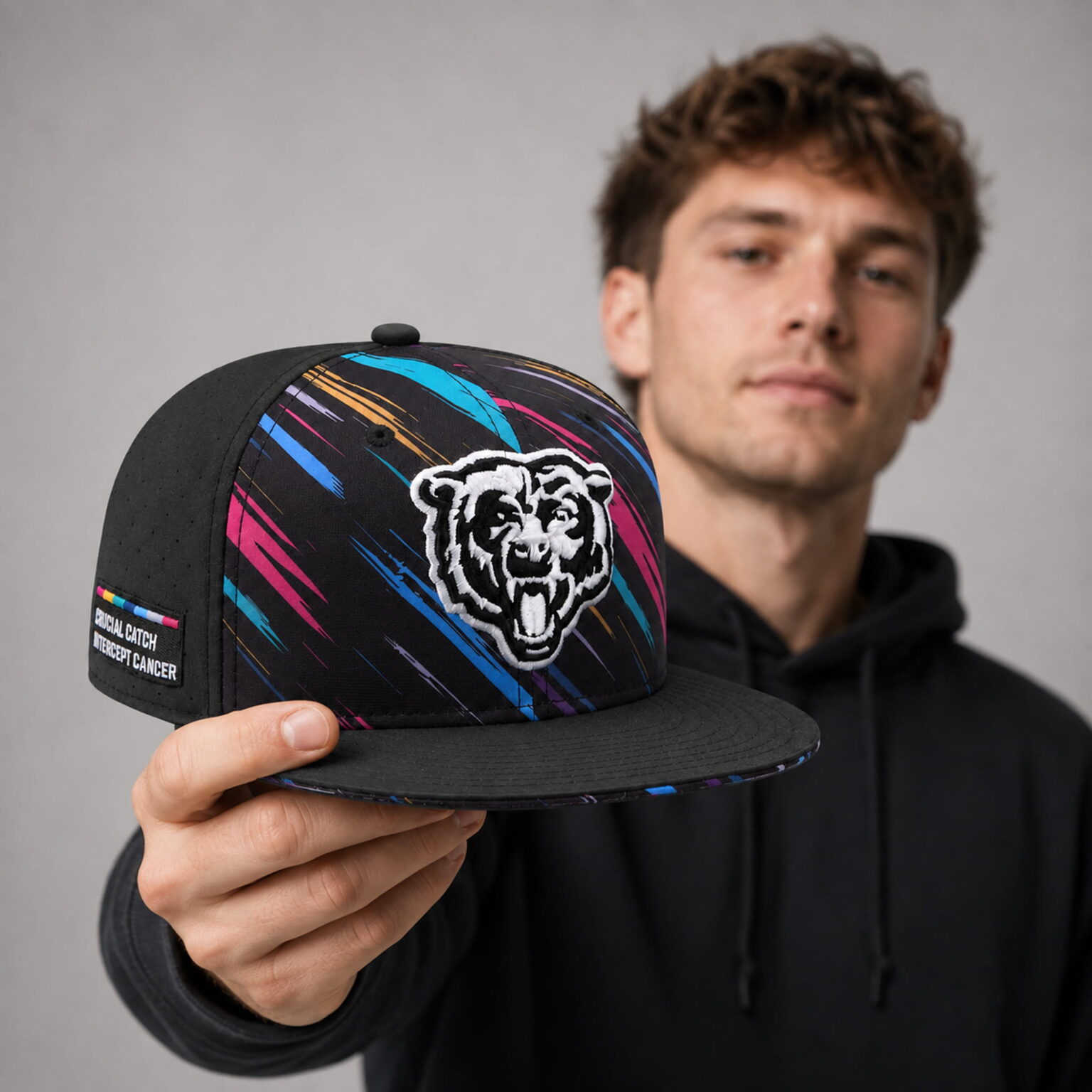 chicago bears crucial catch intercept cancer 2026 snapback hat1 chicago bears crucial catch intercept cancer 2026 snapback hat1