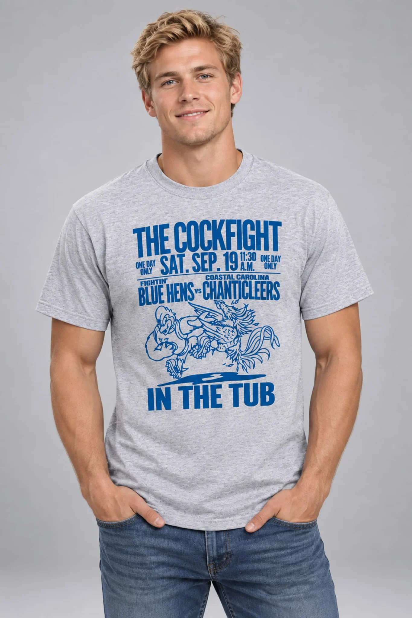delaware football the cockfight in the tub shirt2