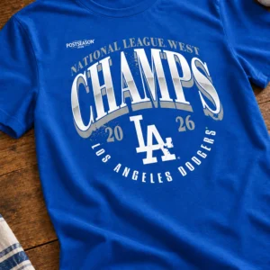 dodgers 2026 nl west division champions locker room shirt1