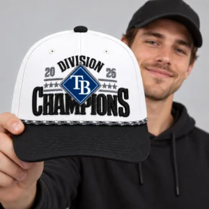 tb rays 2026 al east division champions locker room hat1