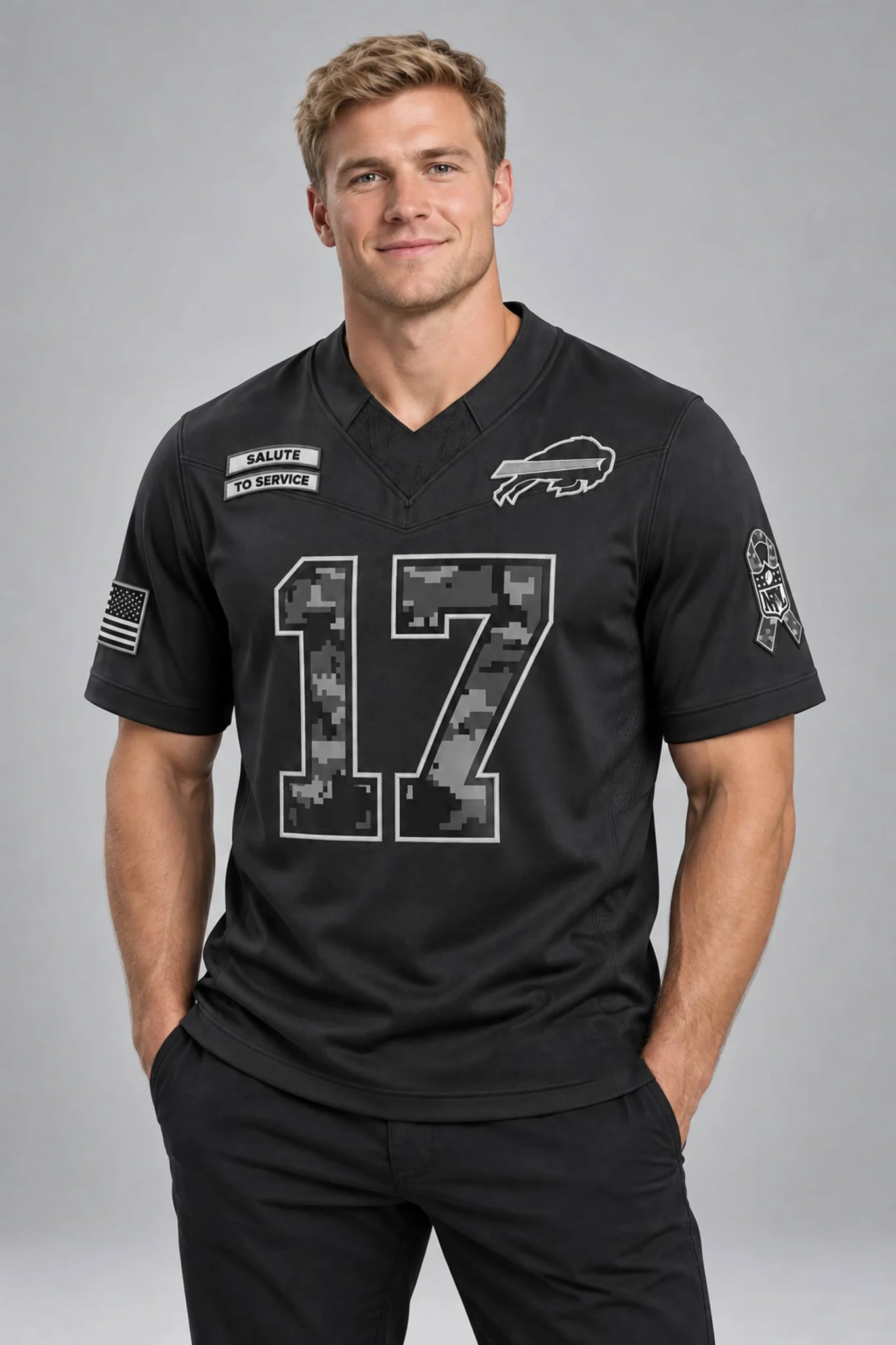 josh allen black bills 2026 salute to service jersey3