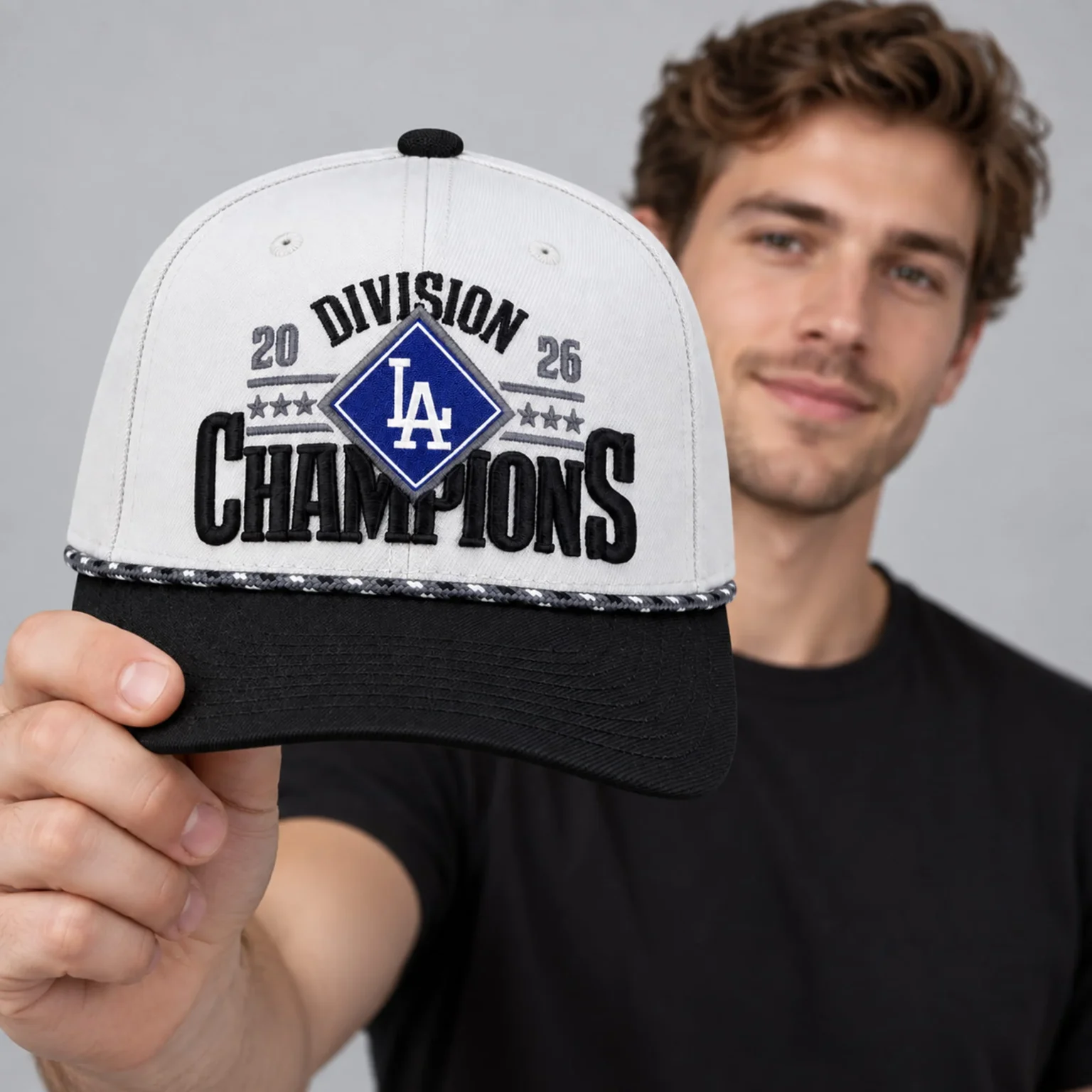 la dodgers 2026 nl west division champions locker room hat2