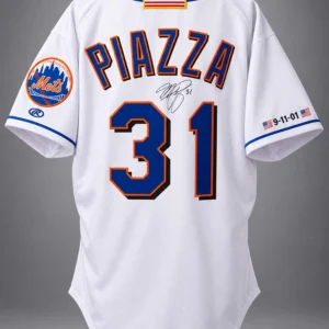 mike piazza 31 signature new york mets 9 11 jersey2