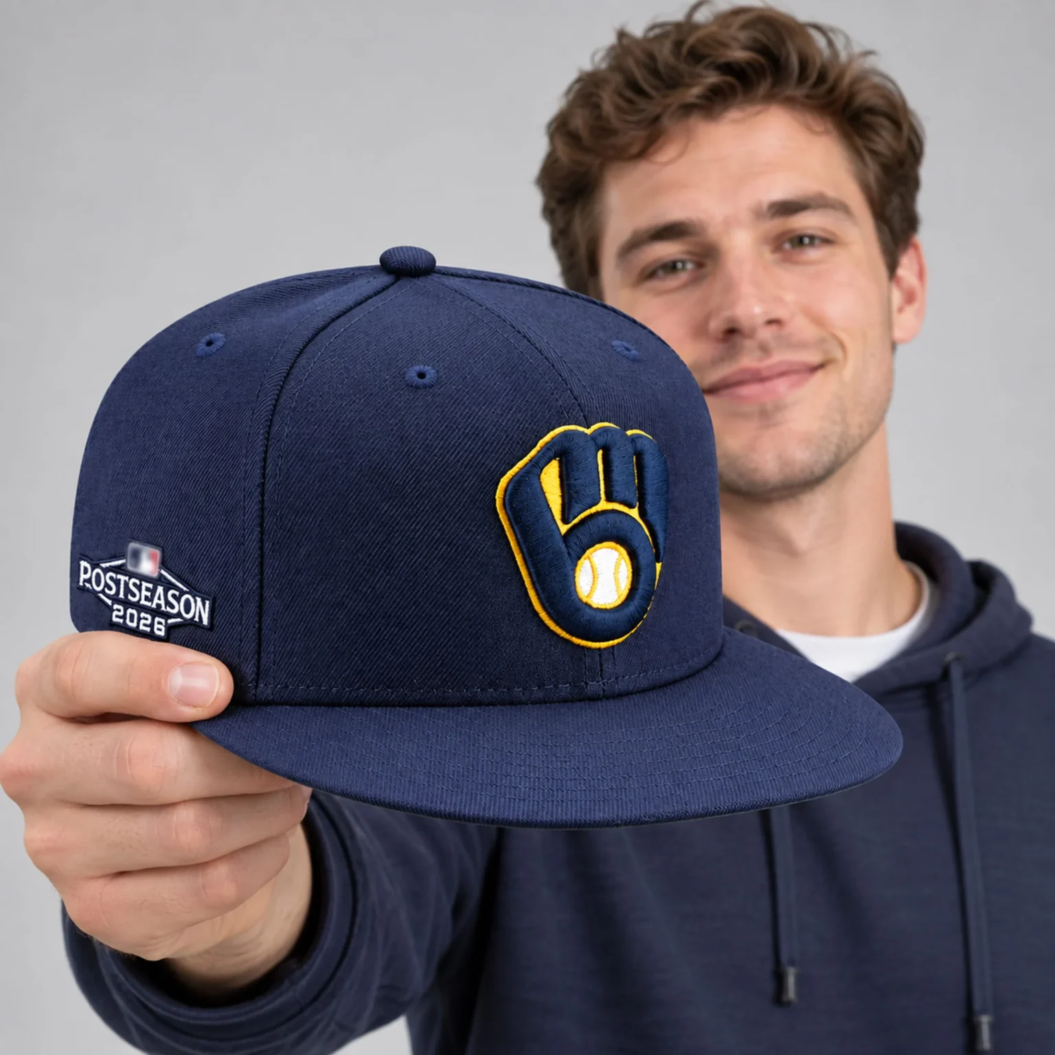 milwaukee brewers 2026 postseason snapback hat1