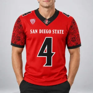 san diego state age of the jaguar red uniforms jersey2