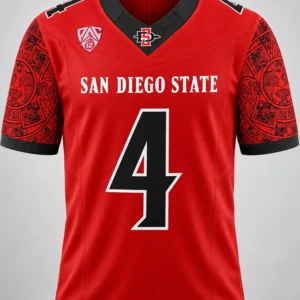 san diego state age of the jaguar red uniforms jersey3