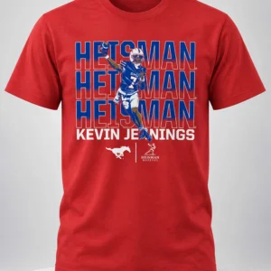 smu football kevin jennings heisman hopeful name pose shirt