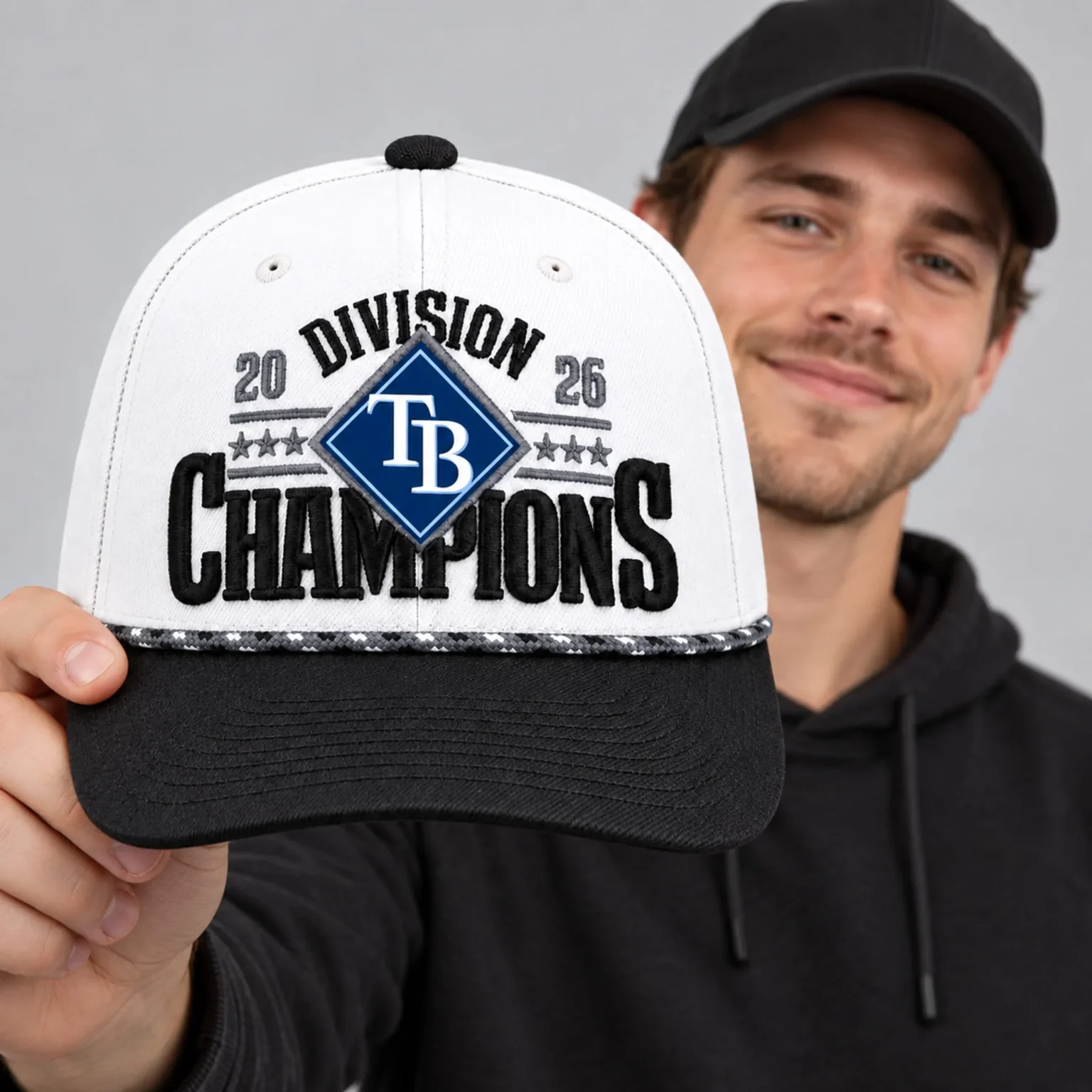 tb rays 2026 al east division champions locker room hat1