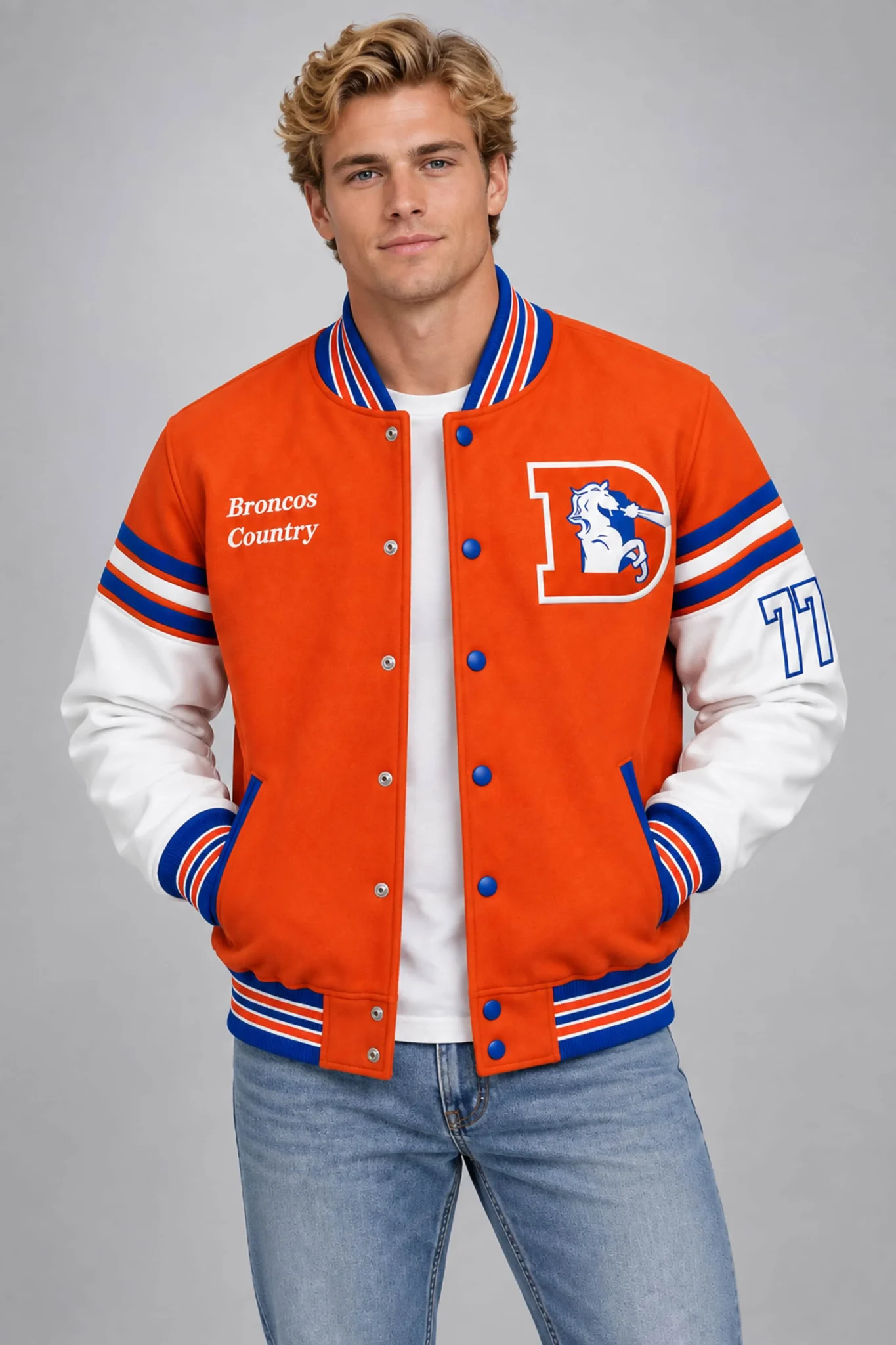 tim tebow broncos country 77 baseball jacket3