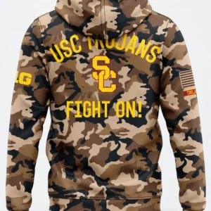 usc trojans football military appreciation 2026 camo hoodie2
