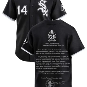 white sox pope leo xiv sends blessings playoff 2026 jersey