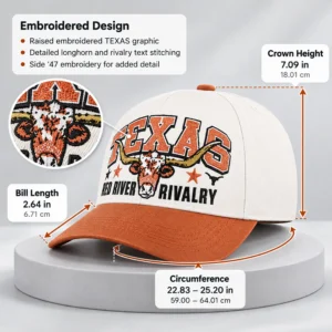 texas longhorns red river rivalry two tone varsity house hat1