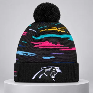 carolina panthers 2026 crucial catch cuffed knit hat