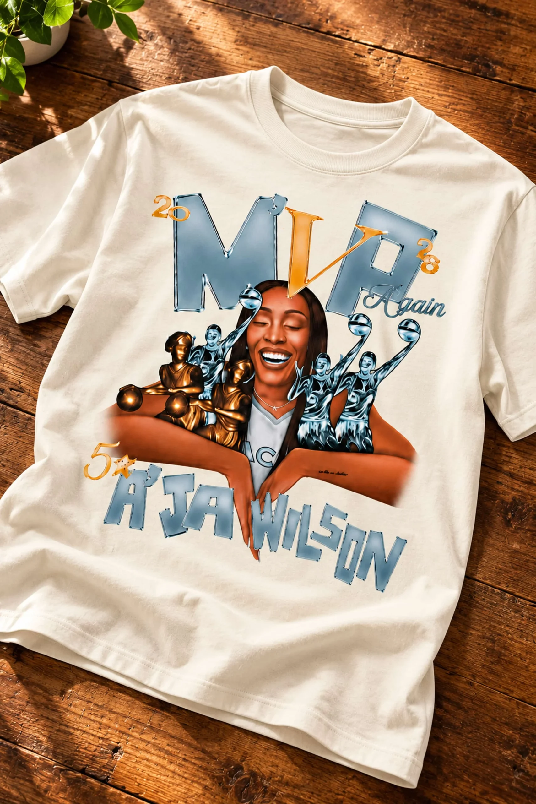 2026 A’ja Wilson 5x MVP Shirt 2 2026 aja wilson 5x mvp shirt1