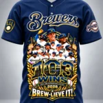 2026 Brewers 103 Wins NL Central Division Champions Jersey
