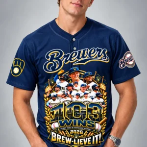 2026 brewers 103 wins nl central division champions jersey2
