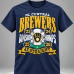 2026 Brewers 4x Straight NL Central Division Champs Shirt
