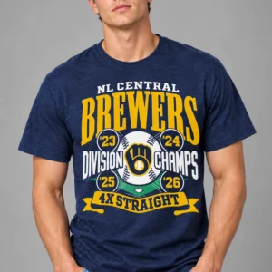2026 brewers 4x straight nl central division champs shirt2
