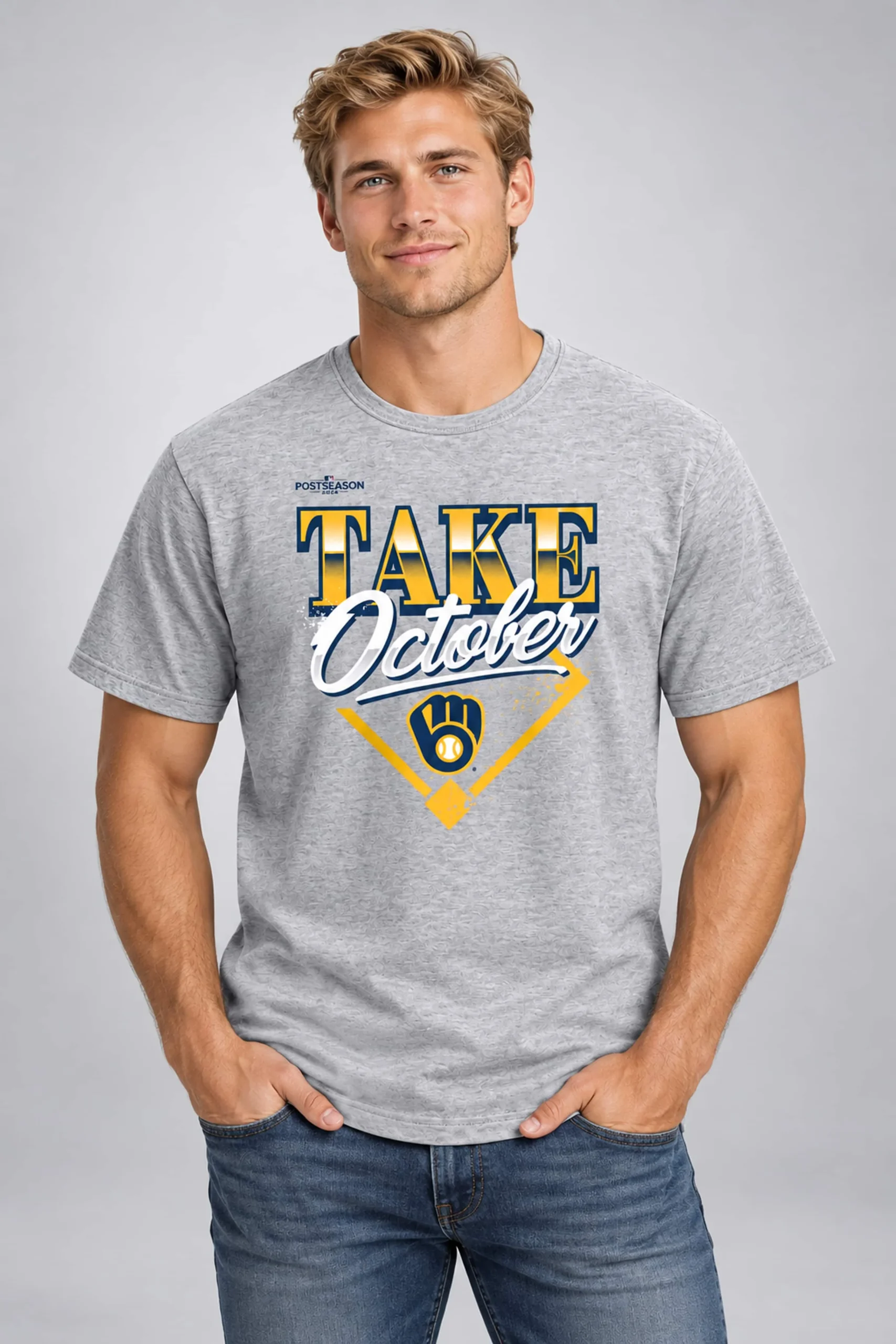 2026 Brewers Gray NLDS Locker Room Take October Shirt 3 2026 brewers gray nlds locker room take october shirt2