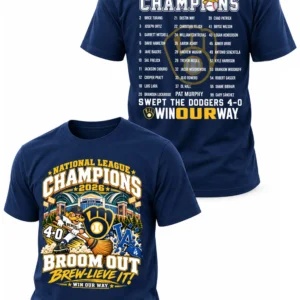 2026 brewers nlcs champions broom out shirt