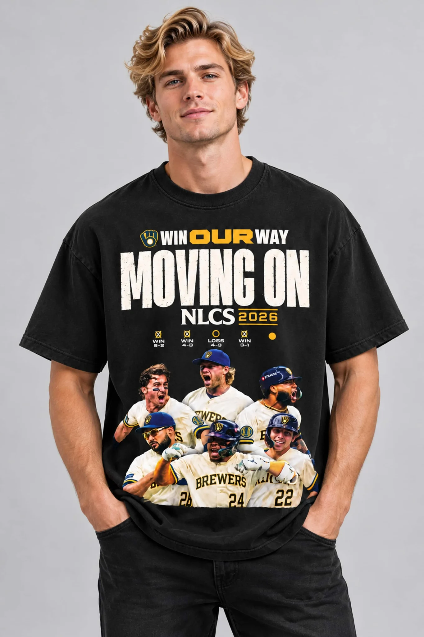 2026 brewers win our way moving on nlcs shirt2