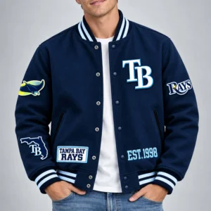 2026 tb rays take october varsity jacket2