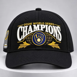 brewers 2026 world series champions locker room hat1