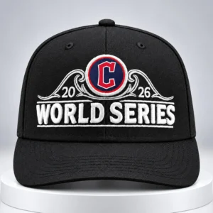 guardians charcoal 2026 world series locker room hat2