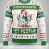 Overstimulated Yet Festive Ugly Christmas Sweater (1)