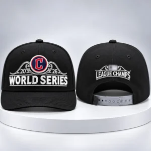 guardians charcoal 2026 world series locker room hat