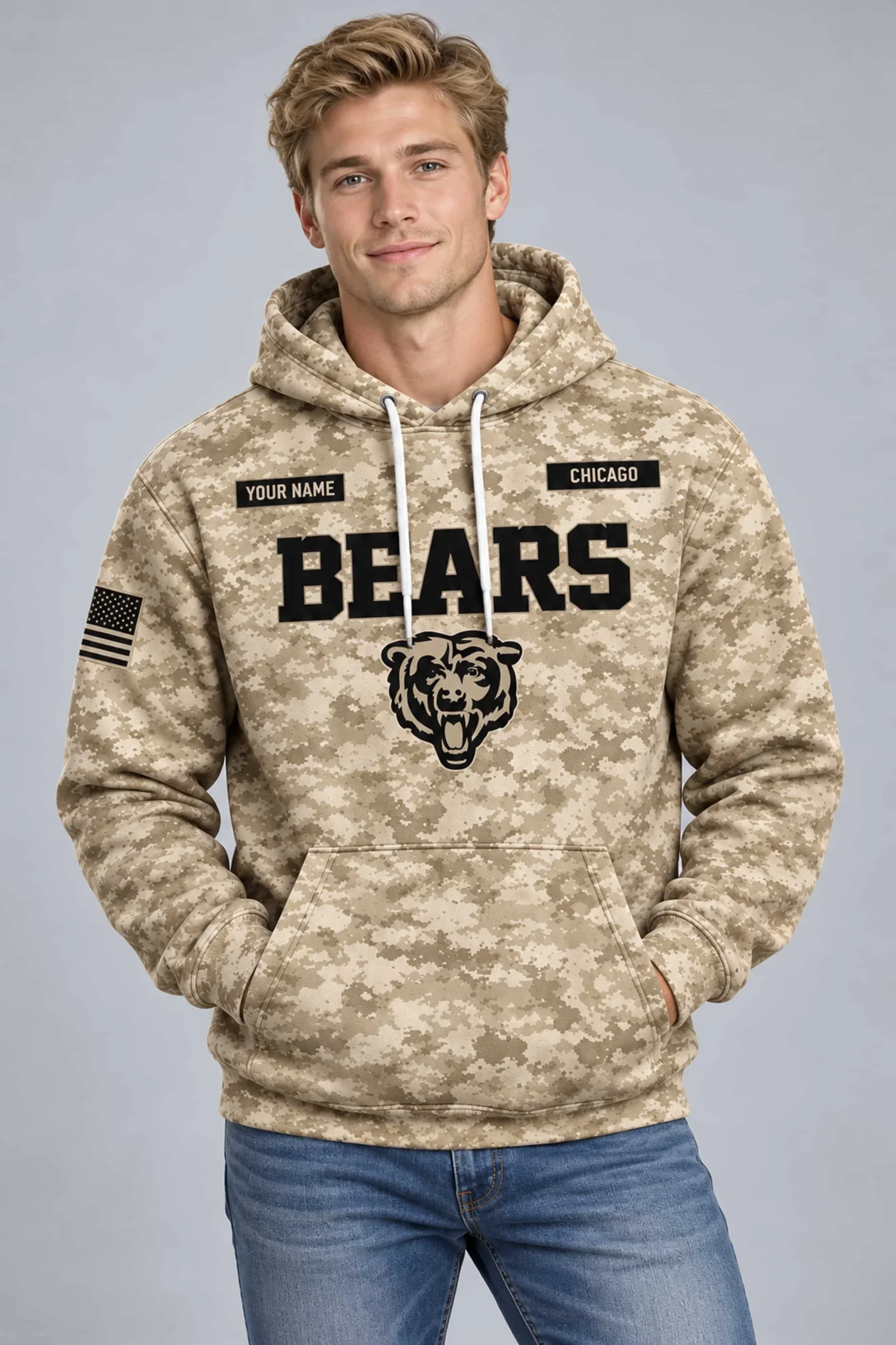 bears military appreciation 250 years of freedom camo hoodie3