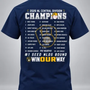 brewers 103 wins 2026 nl central division champions shirt1