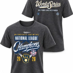 brewers 2026 national league champions locker room shirt