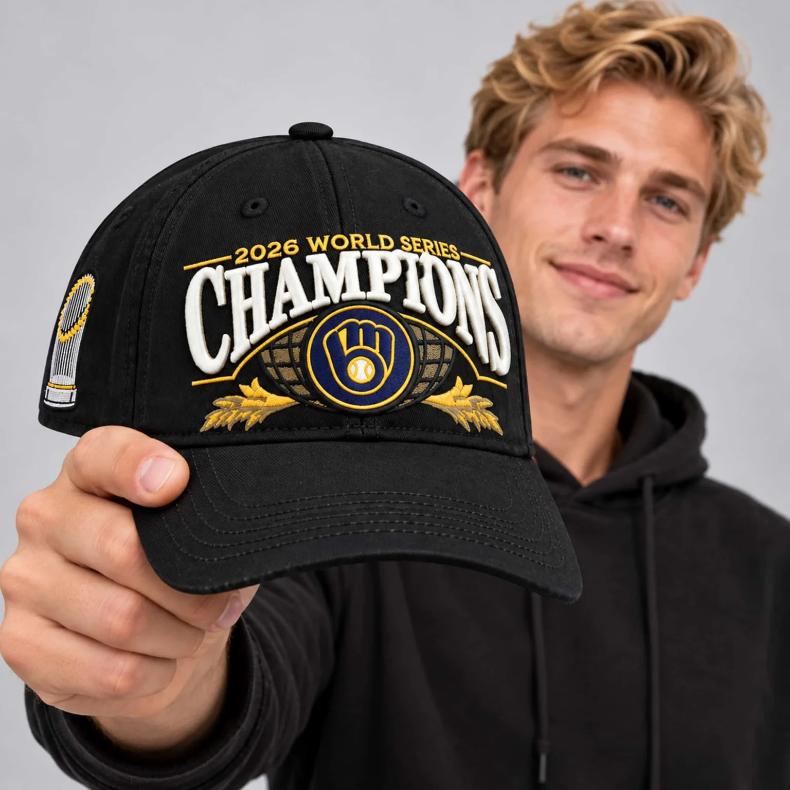 brewers 2026 world series champions locker room hat2
