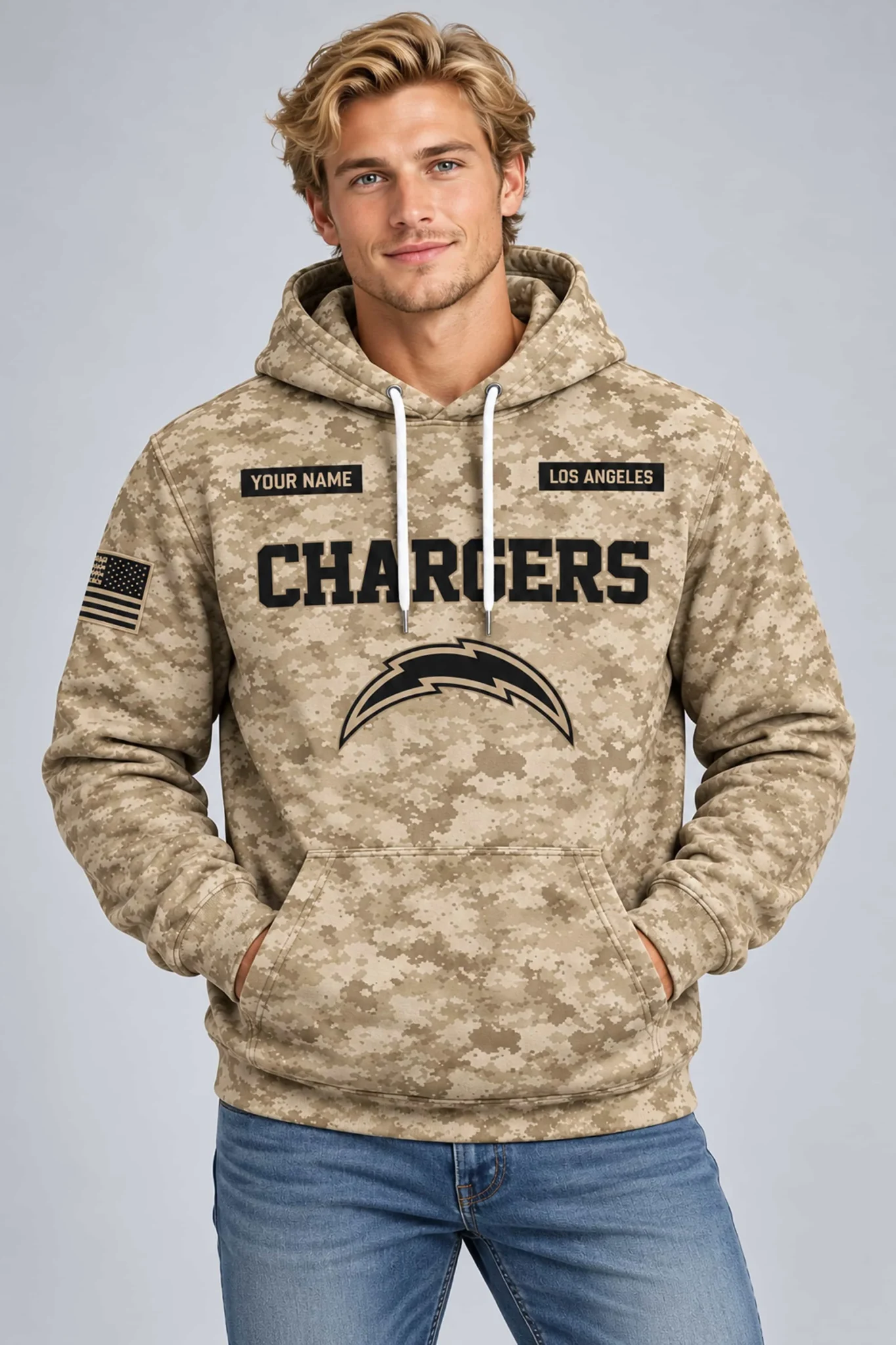 chargers military appreciation 250 years of freedom camo hoodie4