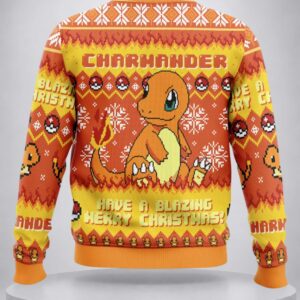 charmander have a blazing merry christmas pokemon ugly christmas sweater1