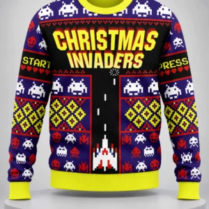 christmas invaders ugly christmas sweater