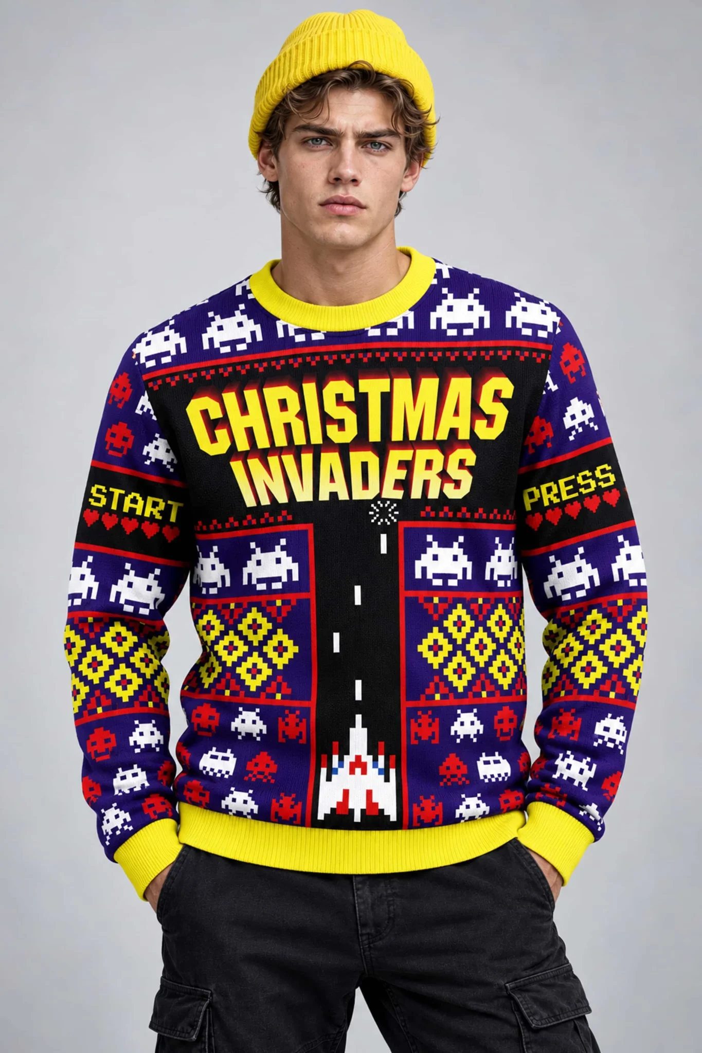 christmas invaders ugly christmas sweater2