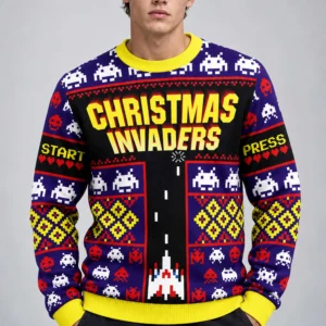 christmas invaders ugly christmas sweater2