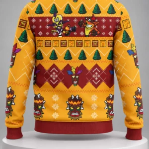 crash bandicoot v2 ugly christmas sweater1
