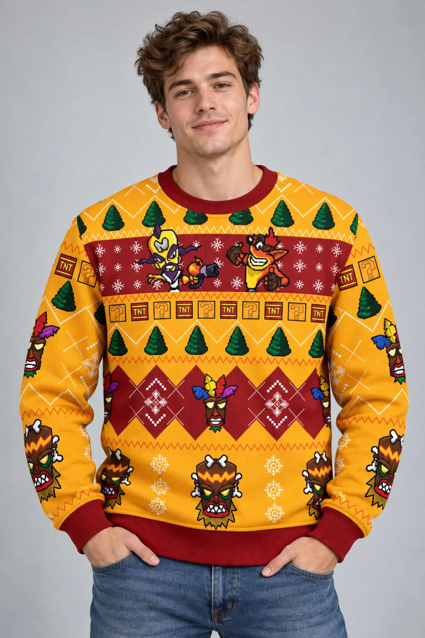 crash bandicoot v2 ugly christmas sweater2