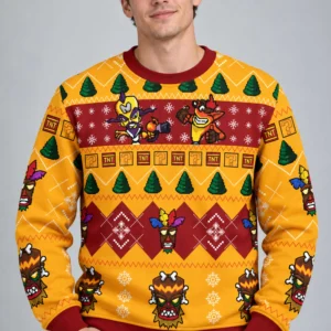 crash bandicoot v2 ugly christmas sweater2