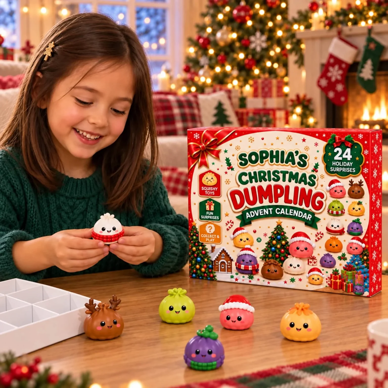 custom christmas dumpling gifts personalized squishy dumpling advent calendar2