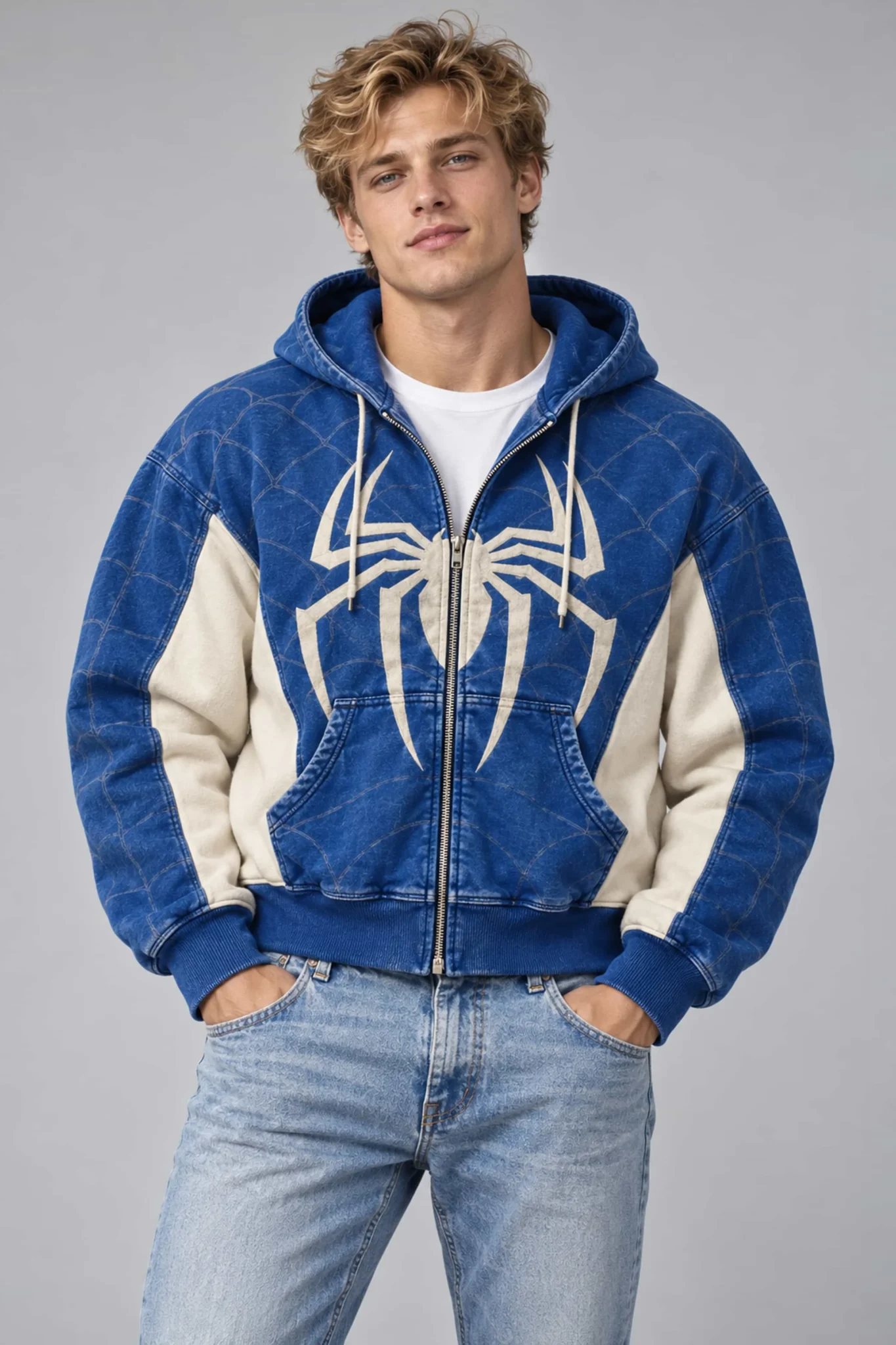 dodgers x spidey marvel zip hoodie2