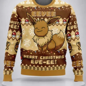 eevee merry christmas eve ee pokemon ugly christmas sweater