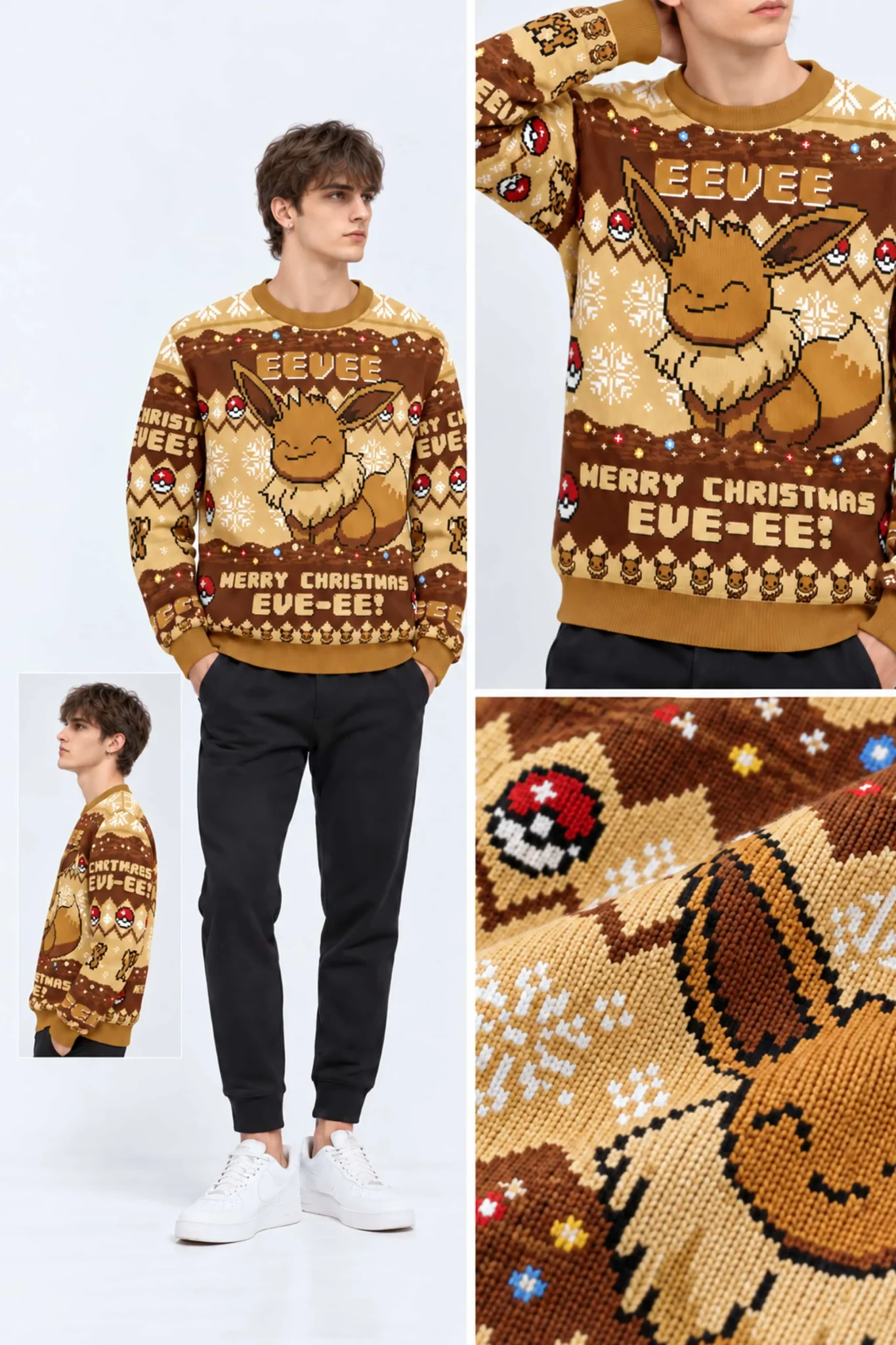 eevee merry christmas eve ee pokemon ugly christmas sweater2