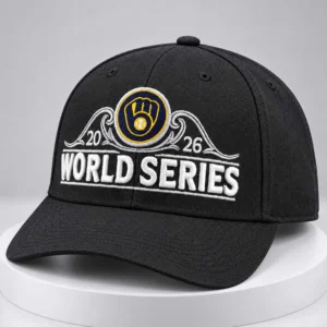 Milwaukee Brewers Charcoal 2026 World Series Locker Room Hat 6 milwaukee brewers charcoal 2026 world series locker room hat1