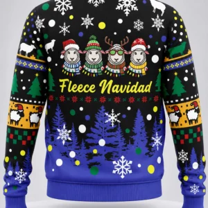 fleece navidad ugly christmas sweater1