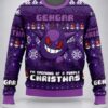 gengar im dreaming of a purple christmas pokemon ugly christmas sweater